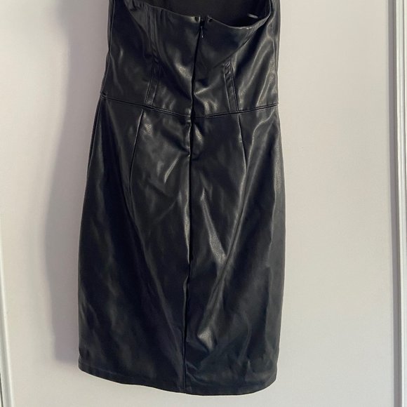 Dynamite - Leather Mini Dress in Black - Picture 5 of 9